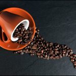 coffee cup and coffee beans